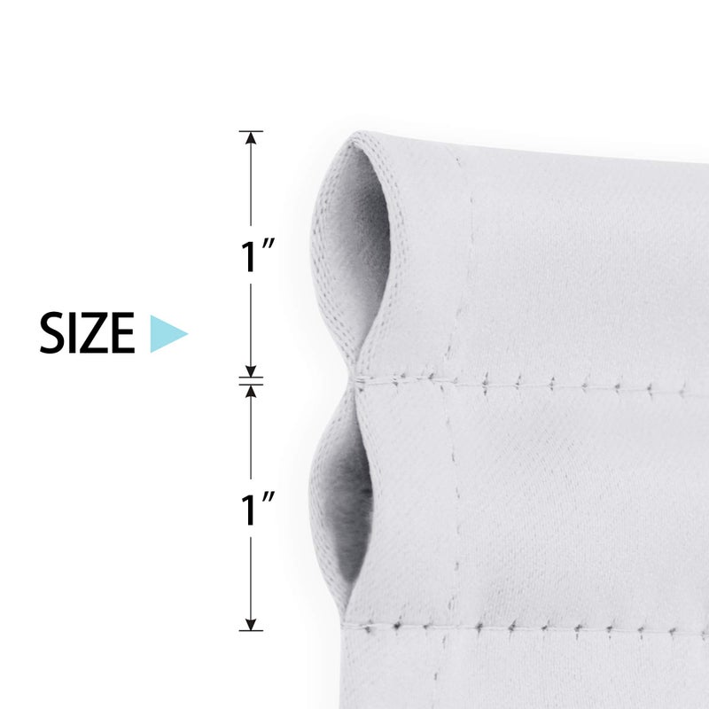 Deconovo Blackout Door Curtain for Glass Doors & Sidelights, Thermal Insulated Privacy Panel with Dual Rod Pockets & Adjustable Tieback, Machineâ€‘Washable Curtain (25W x 40L, Greyish White, 1 Panel) - Image 2